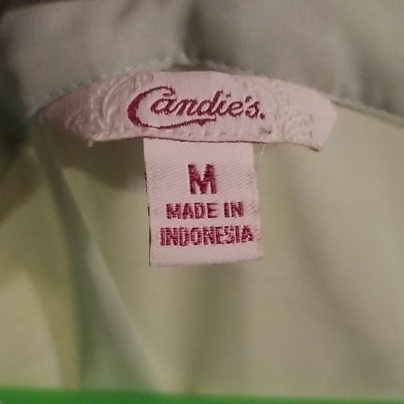 Candie's Light Blue See Through Button Up Shirt - Picture 3 of 4